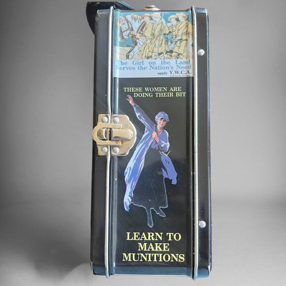 Vintage We Can Do It Women in the War Tin Lunch Pail America World War 1999 WWII - Picture 8 of 13